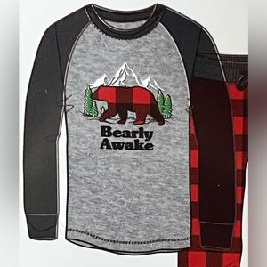 Men’s XL plaid pajama set pants and shirt new with tag famjams Bearly Awake